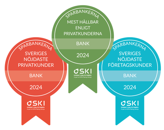 Tre medaljer för bästa bank